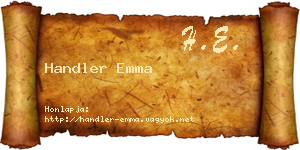 Handler Emma névjegykártya